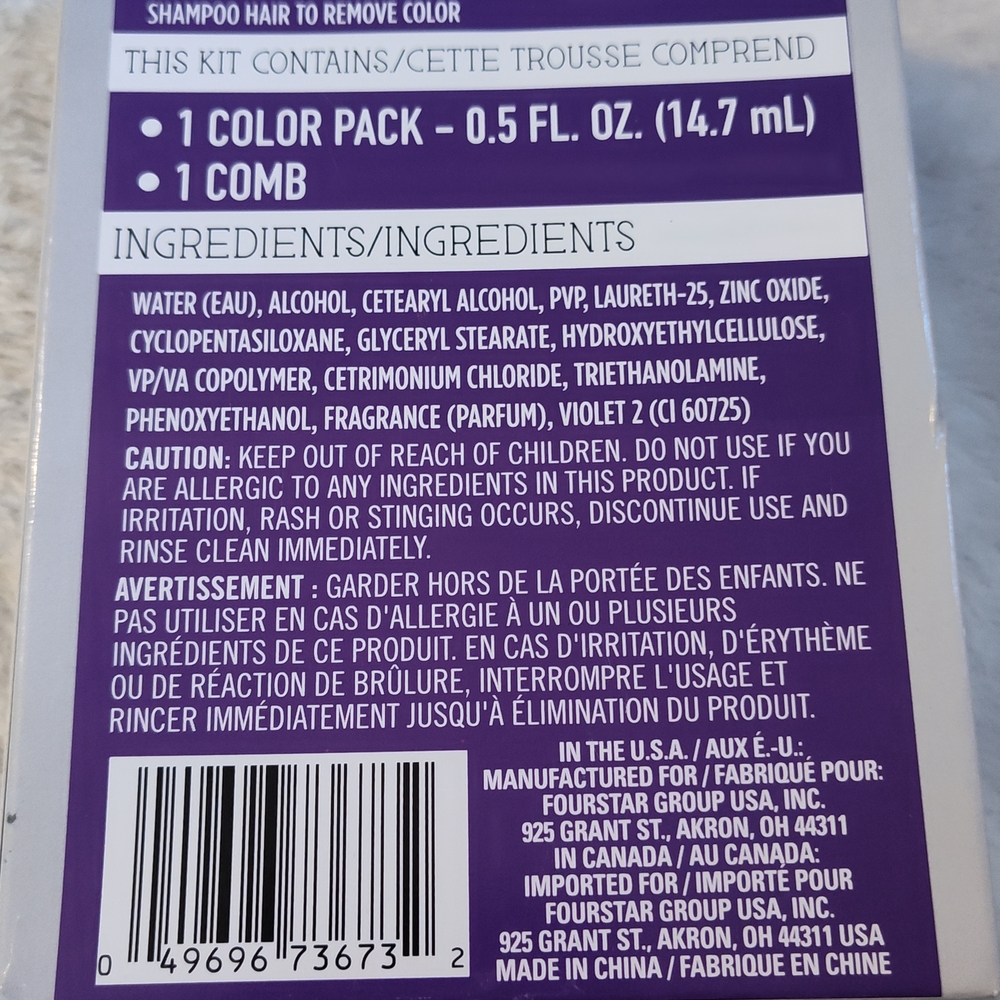 B-Color Temporary Hair Color Kit - Violet and Raspberry Red - Picture 10 of 11